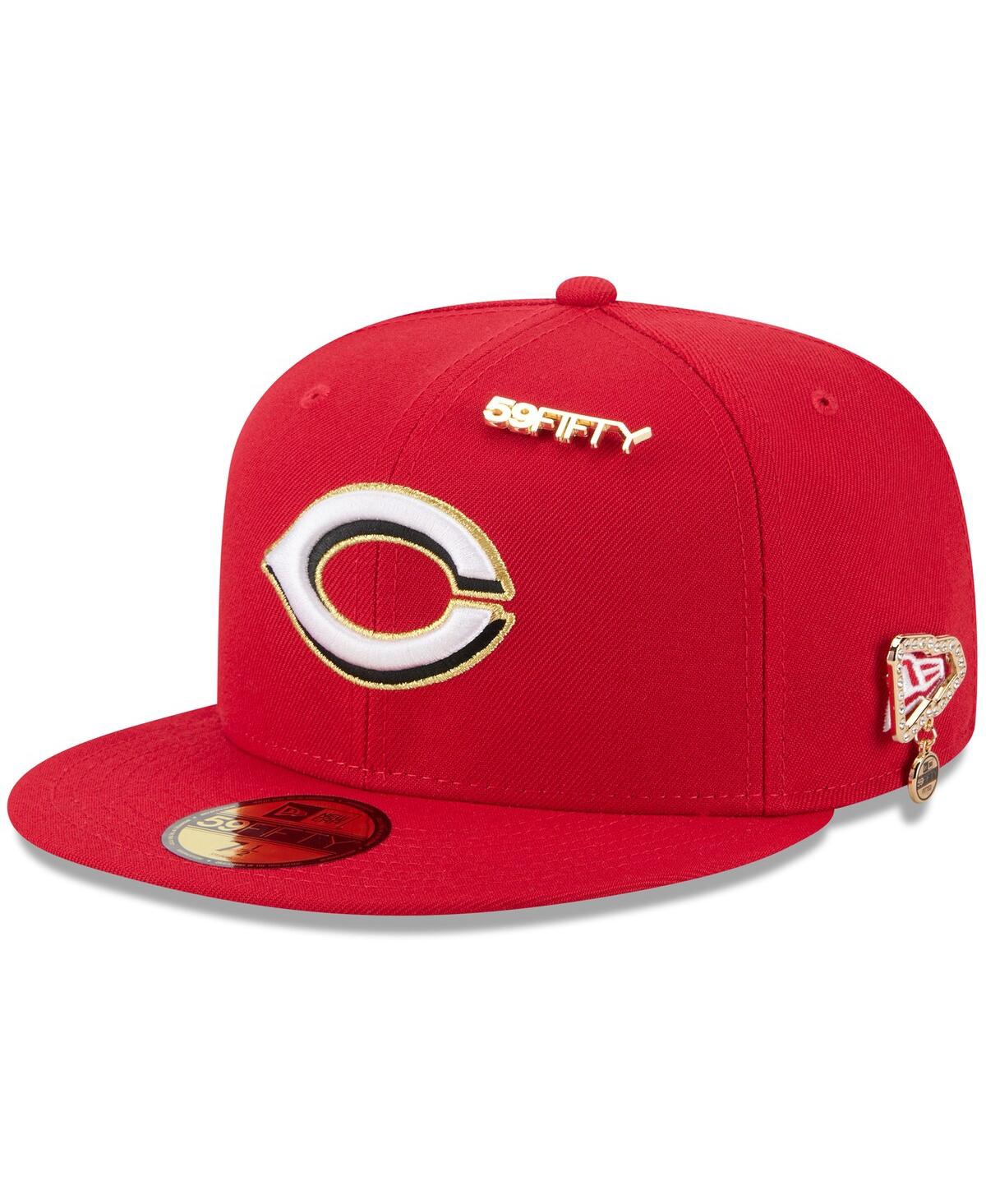New Era Men's Red Cincinnati Reds 2025 59FIFTY Day 59FIFTY Fitted with Pins Hat - Red