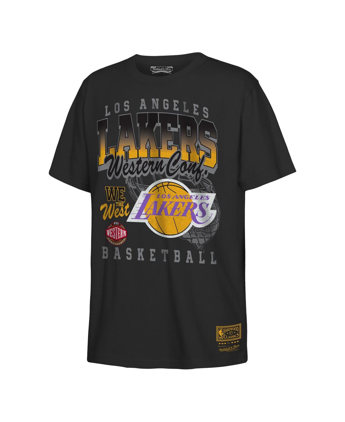 Mitchell & Ness Big Boys And Girls Black Los Angeles Lakers 2025 Nba Playoffs Retro Monumental T-shirt In Black