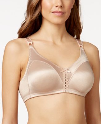 Double Support Wireless Bra Lace Bra with Straps Full Coverage Wirefree Bra  Tagless for Everyday Lingerie (Beige, at  Women's Clothing store