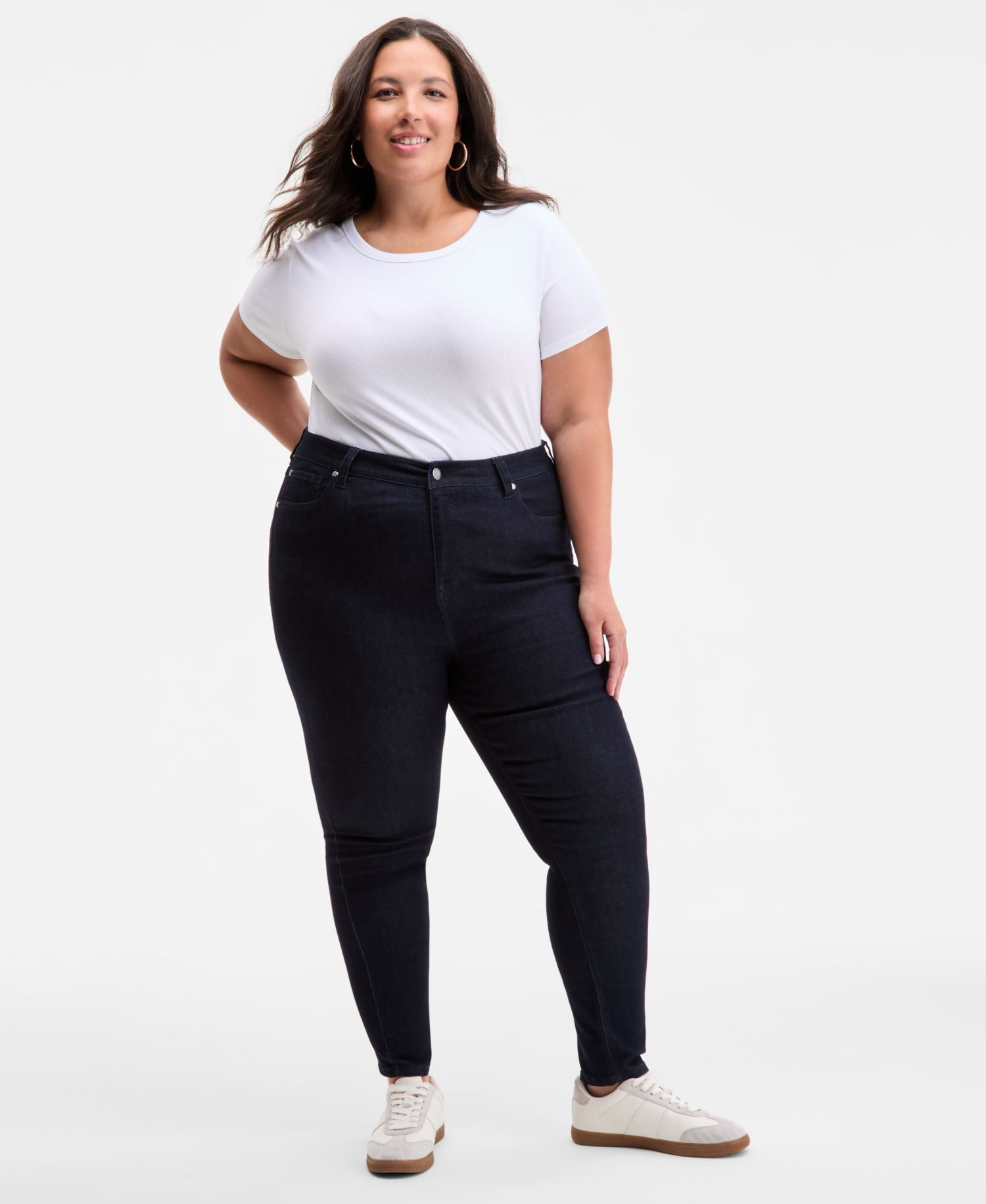 Trendy Plus Size High-Rise Skinny Jeans