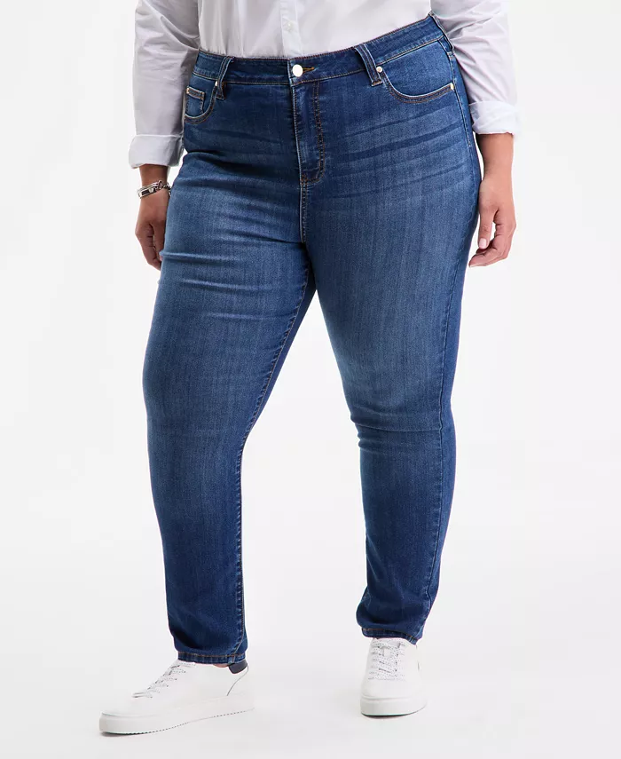 Trendy Plus Size Mid-Rise Skinny Jeans - thumbnail 3