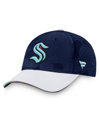 Fanatics - Men's Deep Sea Blue/White Seattle Kraken Authentic Pro Locker Room Flex Hat