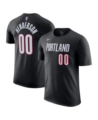 Nike - Men's Scoot Henderson Black Portland Trail Blazers Icon Edition Name Number T-Shirt