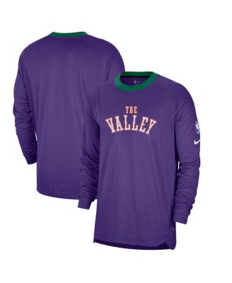 Nike - Men's Purple Phoenix Suns 2024/25 City Edition Authentic Pregame Performance Long Sleeve Shooting T-Shirt