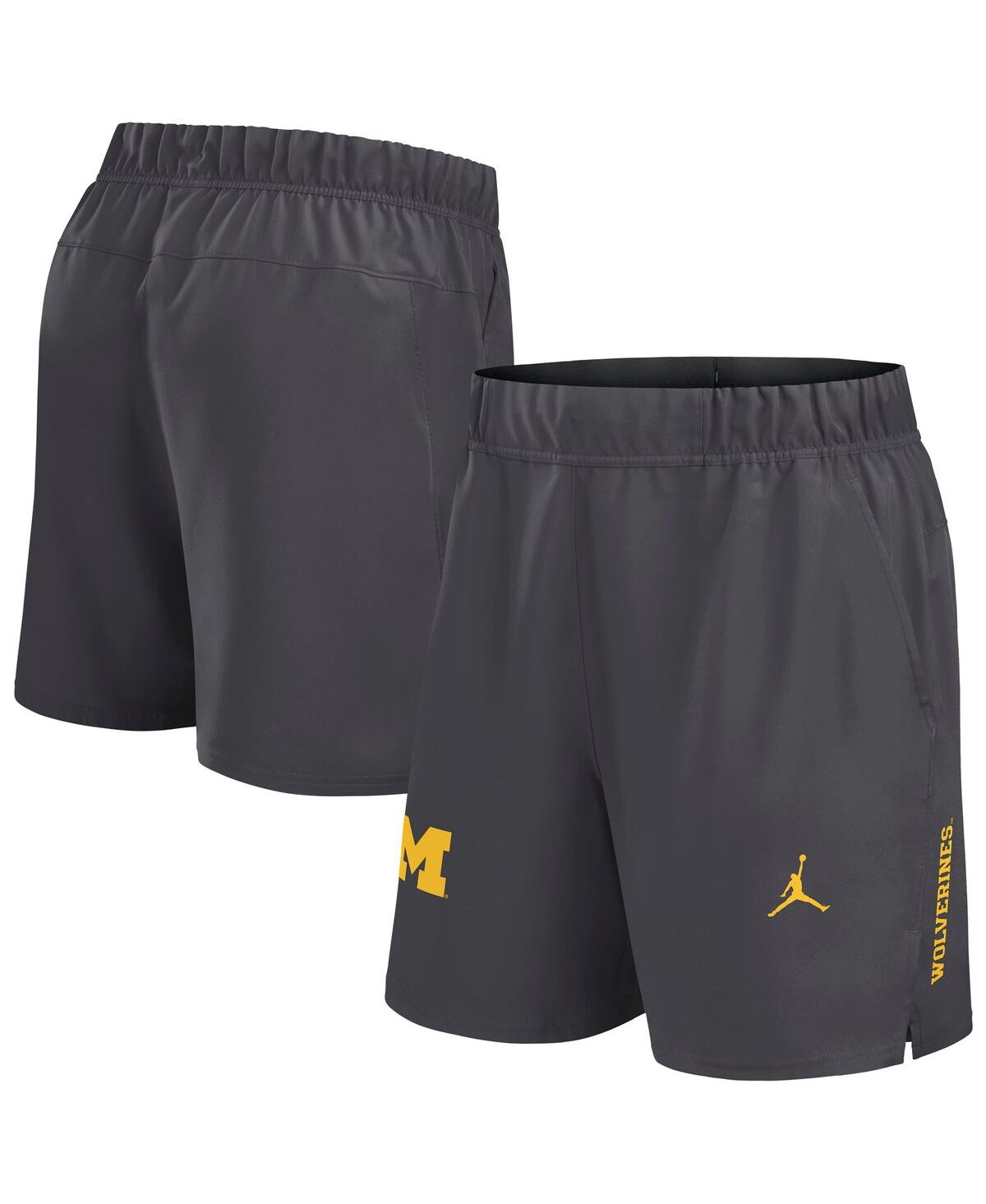 Men's Gray Michigan Wolverines Primetime Woven Victory Performance Shorts - Gray