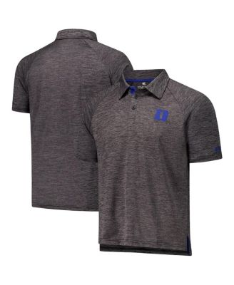 Colosseum - Men's Heather Charcoal Duke Blue Devils Down Swing Raglan Team Polo