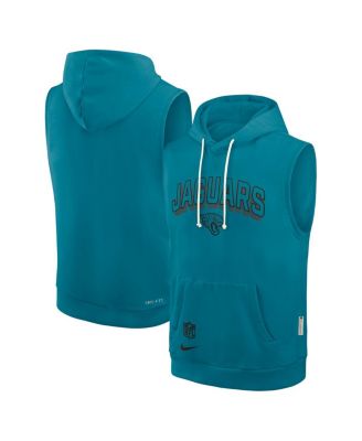 Nike - Men's Teal Jacksonville Jaguars Sideline Performance Sleeveless Pullover Hoodie