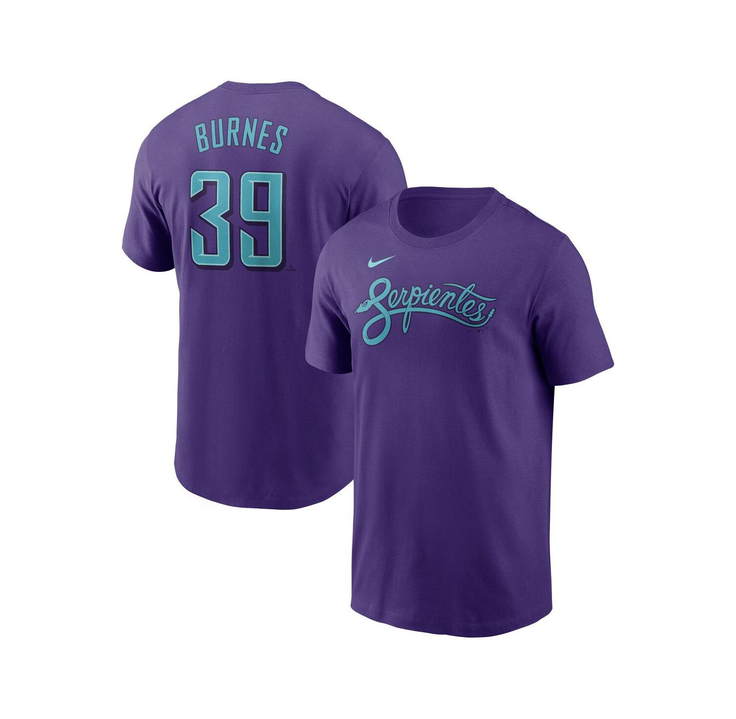 Men's Corbin Burnes Purple Arizona Diamondbacks 2025 City Connect Fuse Name & Number T-Shirt