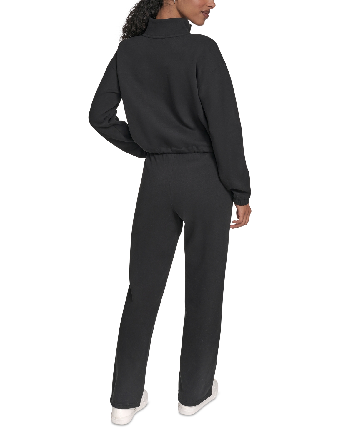 Calvin Klein Performance Women's Mini Triple Logo Fleece Half-zip Pullover Sweatshirt In Multi