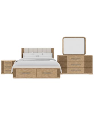 Frandlyn 3-Pc. King Bedroom Set (Storage Bed, Dresser & Stone Top Nightstand)