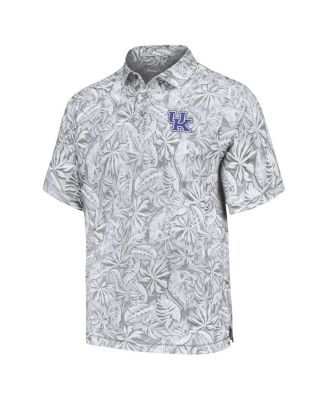 Men's Gray Kentucky Wildcats Tropical Score IslandZone Polo Shirt