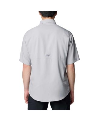 Men's Gray Texas A&M Aggies PFG Tamiami Omni-Shade Button-Down Shirt