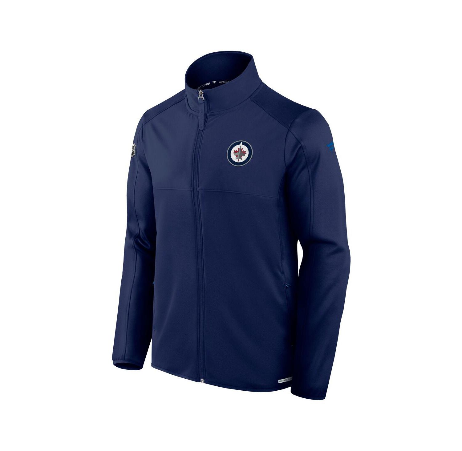 Men's Navy Winnipeg Jets Authentic Pro Rink Fleece Full-Zip Jacket