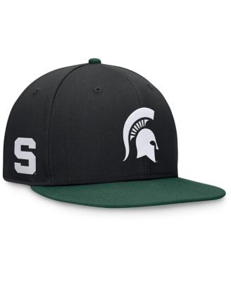 Men's Black/Green Michigan State Spartans Rally Two-Tone Fitted Hat