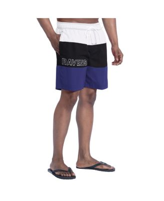 Men's Purple/Black Baltimore Ravens Sunrise Volley Swim Shorts