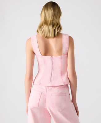 Women's Denim Peplum Top