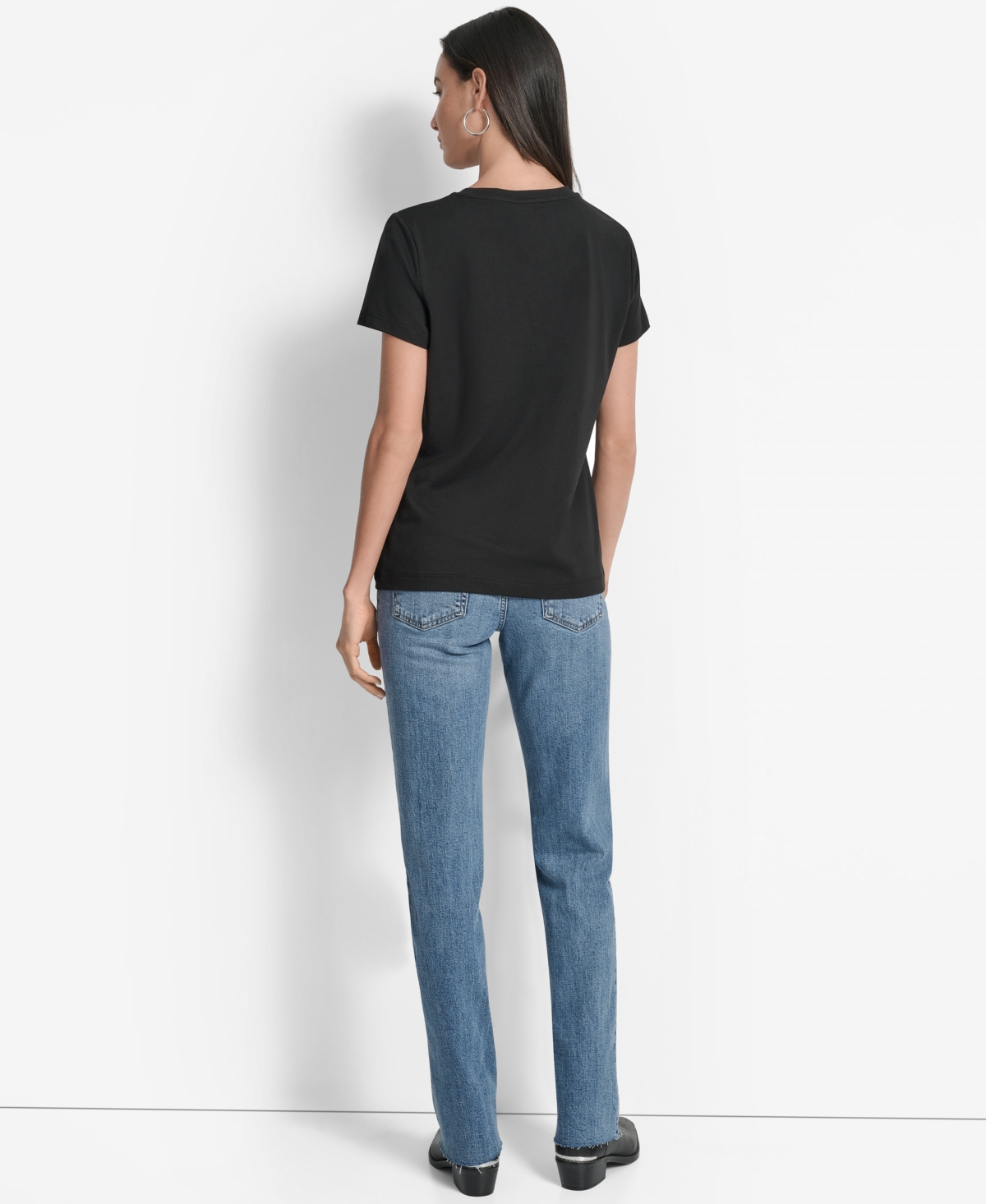Dkny Met Museum Conversational Graphic T-shirt In Black