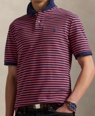 Men's Classic-Fit Striped Mesh Polo Shirt