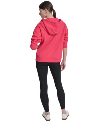 Women's Studded Mini-Logo Full-Zip Fleece Hoodie