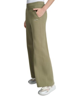 Women's Studded-Logo Wide-Leg Pants