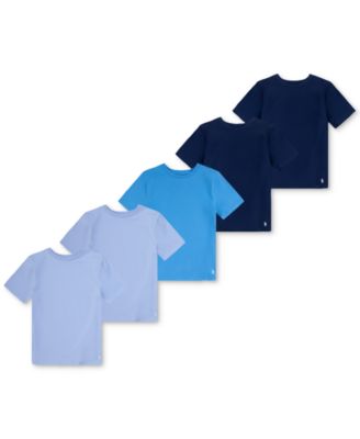 Polo Ralph Lauren - Big Boys Crewneck Undershirts, 5 Pack
