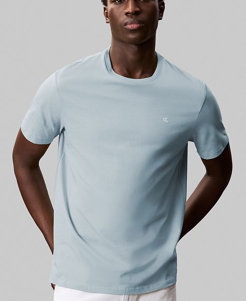 alfani Calvin Klein Men's Smooth Cotton Solid Crewneck T-Shirt Men's Fashion & Accessories