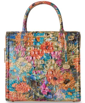 Caroline Melbourne Embossed Leather Satchel