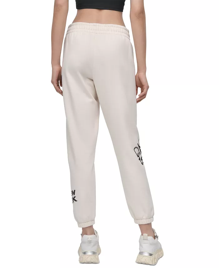 Women's Graffiti Logo Cotton-Blend Joggers - thumbnail 8