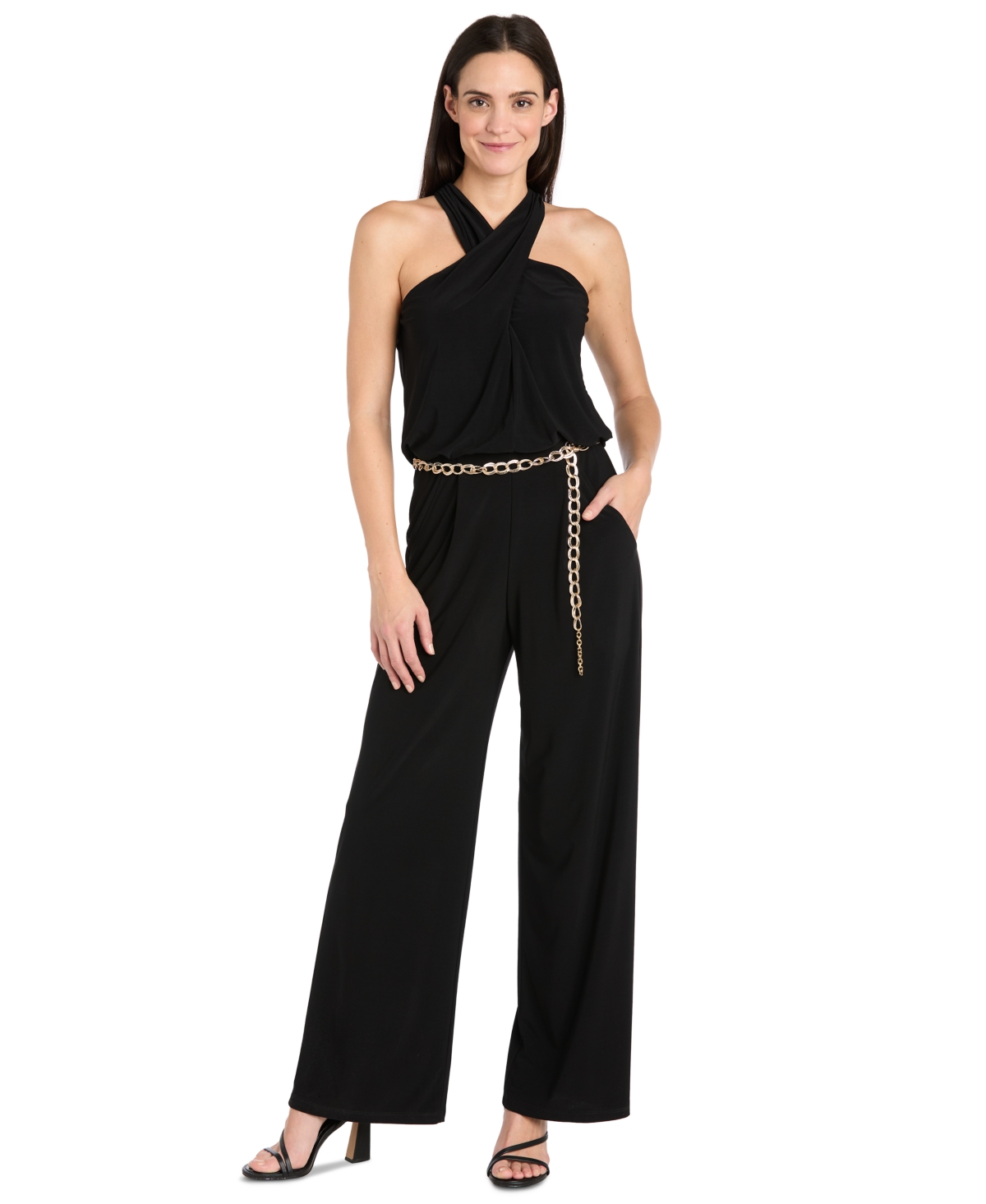 Women's Halter Jumpsuit - Black
