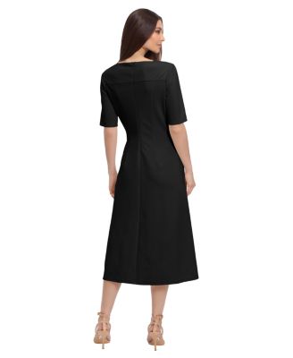 Women's Short-Sleeve Midi Dress