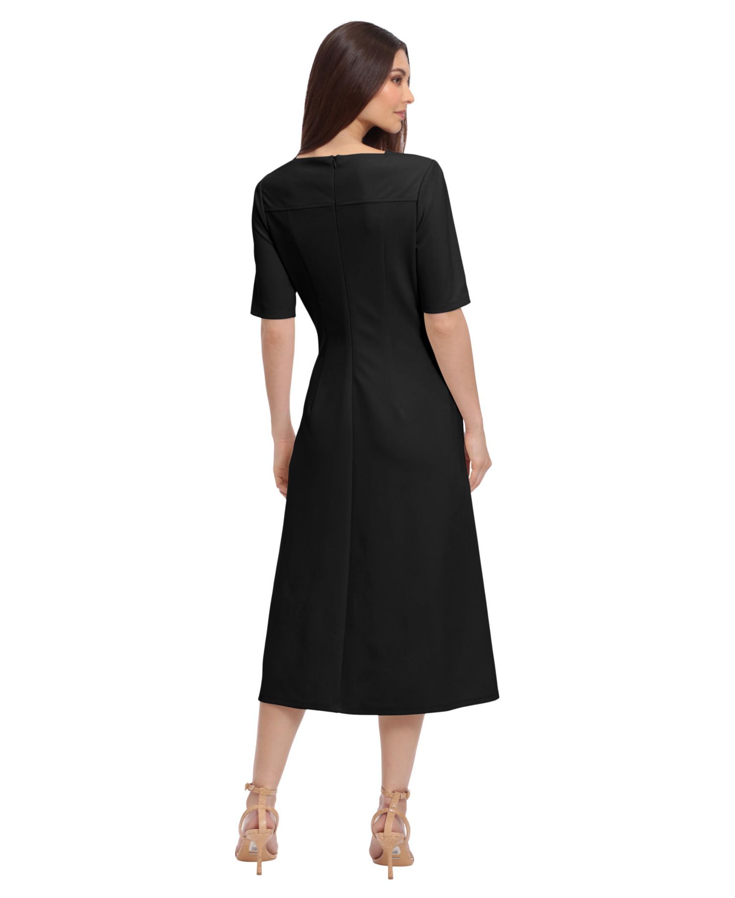 Women's Short-Sleeve Midi Dress