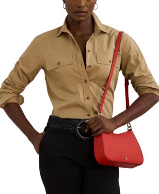 Danni Medium Crosshatch Leather Shoulder Bag
