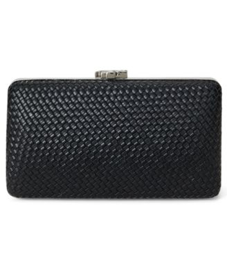Woven Leather Mini Franki Clutch