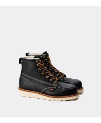 Men's American Heritage 6" Black Moc Toe Work Boots for Men