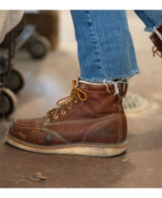 Men's American Heritage 6" Tobacco Safety Toe Work Boots for Men