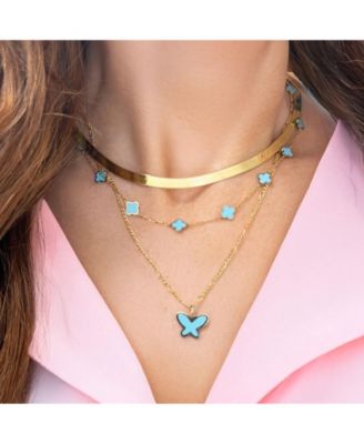 Figaro Chain Necklace 14K Gold