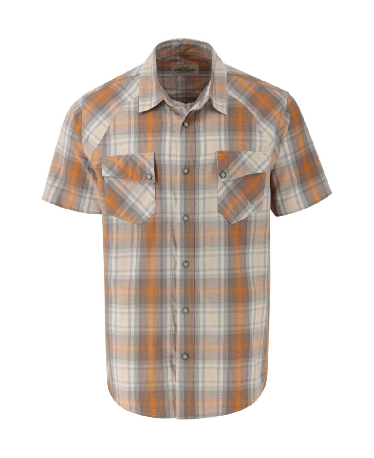 Big & Tall Western Short Sleeve Snap Up Shirt - Medium blue denim