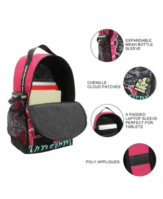 Large Graphic 17.5" Pink Backpack