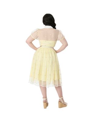 Plus Size 1950s Short Sleeve Collared Hollie Swing Dress