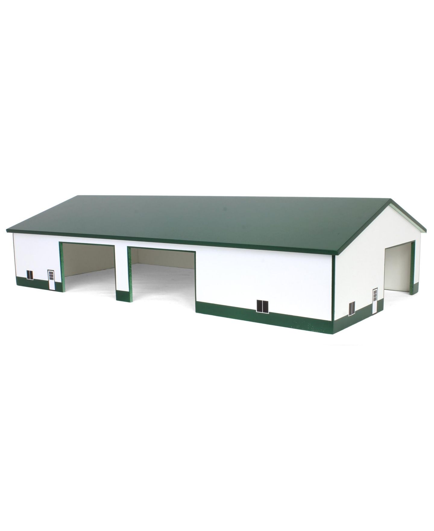 Детская игрушка Outback Toys 1/64 White & Green 60ft x 120ft Wooden Implement Shed w/ Side Doors STA-219 — фото 1