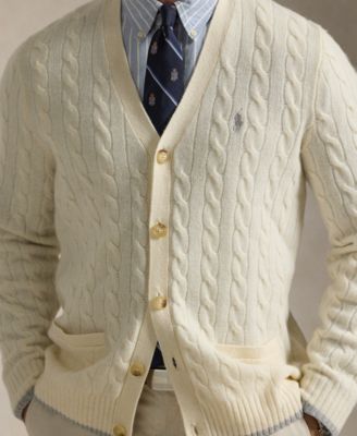 Men's Cable-Knit Wool-Cashmere Cardigan