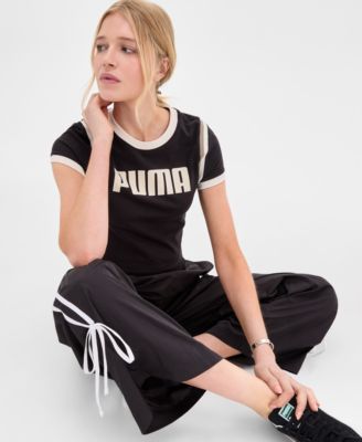 Puma Womens Baby T Shirt Track Pants In Pink