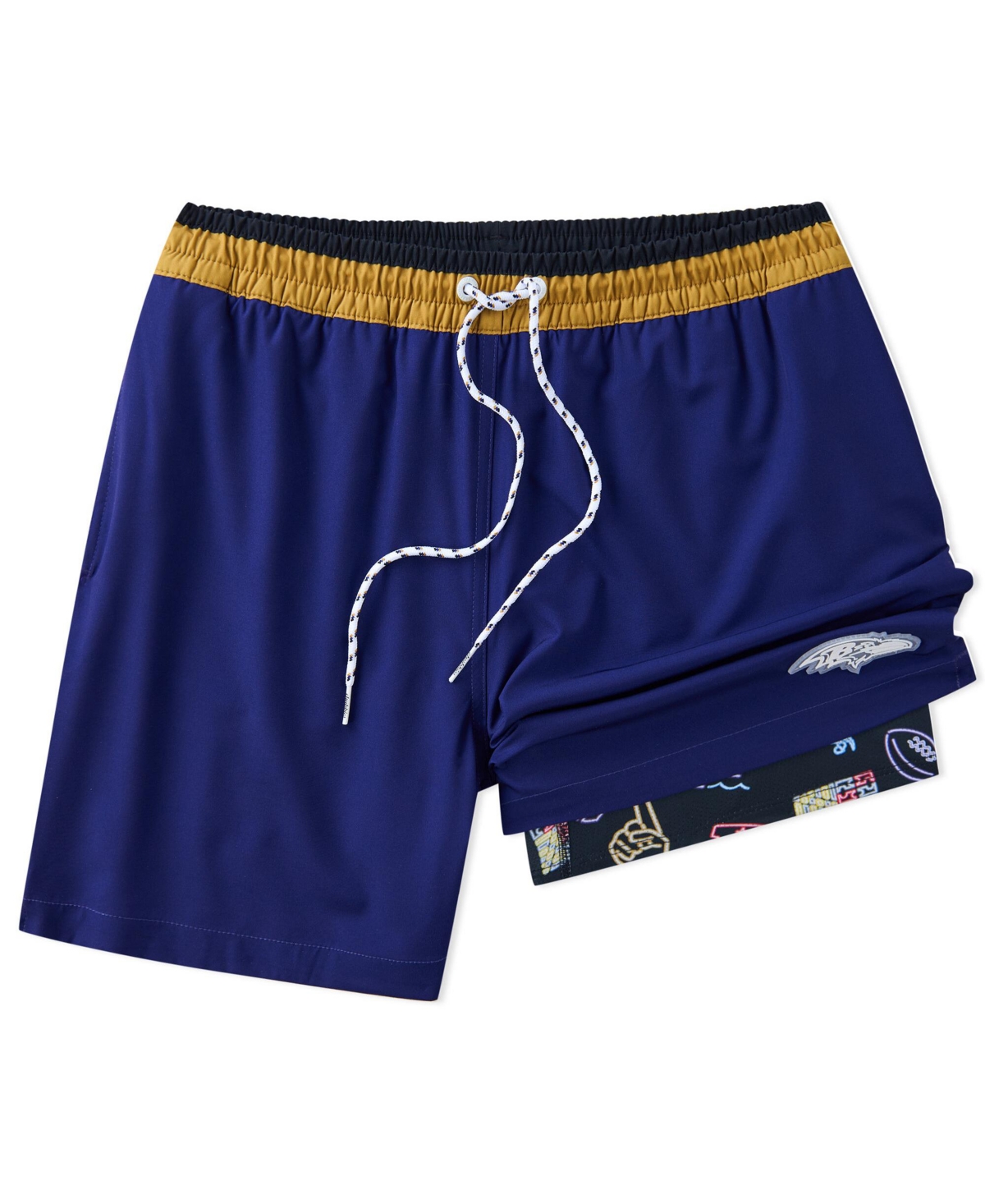 Men's 5.5" Purple Baltimore Ravens Lined Classic Swim Trunks - Purple