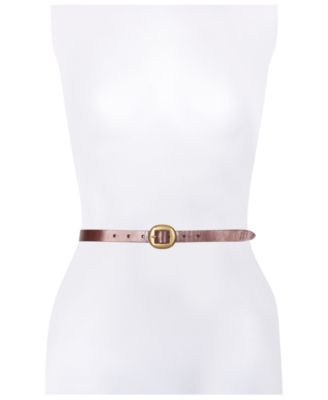 Women's Center Bar Leather Belt
