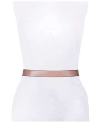 Women's Stitched Edge Shaped Keeper Belt