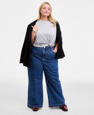 Trendy Plus Logo Short-Sleeve Crewneck Tee, Macy's Exclusive