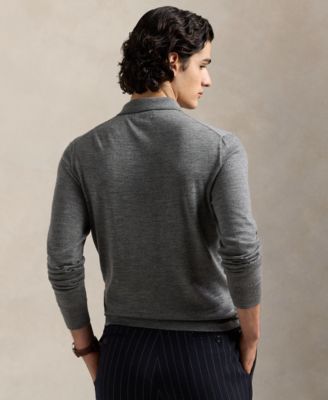 Men's Wool Polo-Collar Sweater