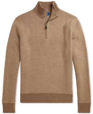 Polo Ralph Lauren Men's Washable Wool Quarter-Zip Sweater