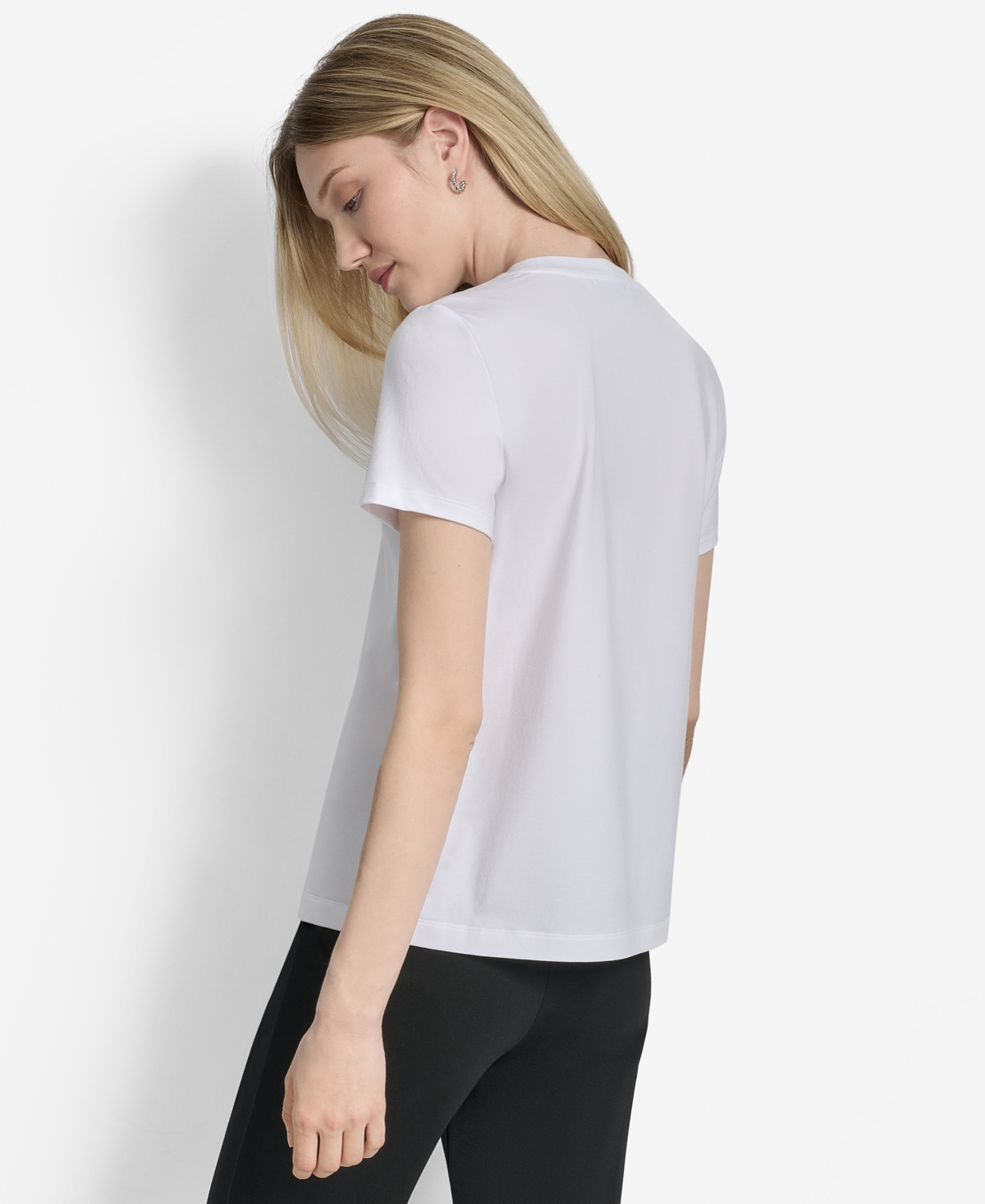 Dkny Skyscraper Graphic T-shirt In White