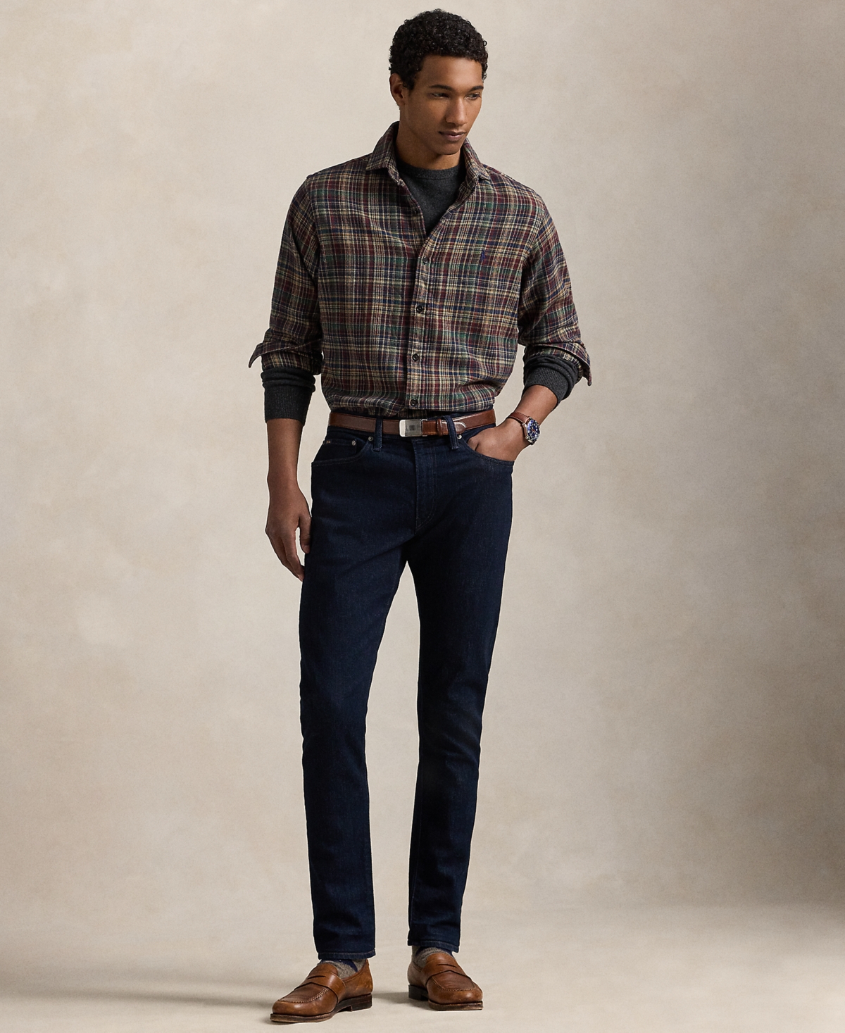 Polo Ralph Lauren Men's Classic-fit Plaid Brushed Flannel Shirt In Multi